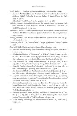 Image of the Page - 420 - in Re-Reading Hanslick's Aesheticts - Die Rezeption Eduard Hanslicks im englischen Sprachraum und ihre diskursiven Grundlagen