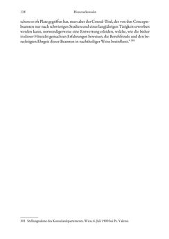 Image of the Page - 118 - in Die effektiven Konsuln Österreich(-Ungarns) von 1825-1918 - Ihre Ausbildung, Arbeitsverhältnisse und Biografien