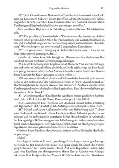 Image of the Page - 121 - in Die effektiven Konsuln Österreich(-Ungarns) von 1825-1918 - Ihre Ausbildung, Arbeitsverhältnisse und Biografien