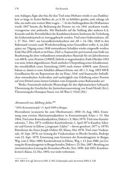 Image of the Page - 178 - in Die effektiven Konsuln Österreich(-Ungarns) von 1825-1918 - Ihre Ausbildung, Arbeitsverhältnisse und Biografien