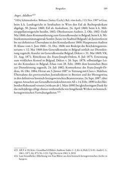 Image of the Page - 189 - in Die effektiven Konsuln Österreich(-Ungarns) von 1825-1918 - Ihre Ausbildung, Arbeitsverhältnisse und Biografien