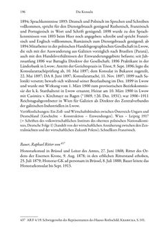 Bild der Seite - 196 - in Die effektiven Konsuln Österreich(-Ungarns) von 1825-1918 - Ihre Ausbildung, Arbeitsverhältnisse und Biografien
