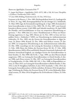Bild der Seite - 197 - in Die effektiven Konsuln Österreich(-Ungarns) von 1825-1918 - Ihre Ausbildung, Arbeitsverhältnisse und Biografien