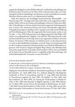 Image of the Page - 240 - in Die effektiven Konsuln Österreich(-Ungarns) von 1825-1918 - Ihre Ausbildung, Arbeitsverhältnisse und Biografien