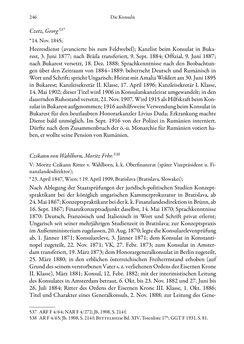 Image of the Page - 246 - in Die effektiven Konsuln Österreich(-Ungarns) von 1825-1918 - Ihre Ausbildung, Arbeitsverhältnisse und Biografien