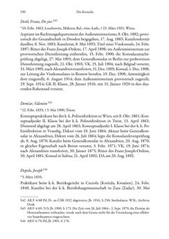 Image of the Page - 250 - in Die effektiven Konsuln Österreich(-Ungarns) von 1825-1918 - Ihre Ausbildung, Arbeitsverhältnisse und Biografien