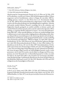 Image of the Page - 252 - in Die effektiven Konsuln Österreich(-Ungarns) von 1825-1918 - Ihre Ausbildung, Arbeitsverhältnisse und Biografien
