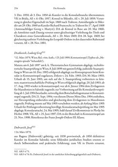 Image of the Page - 254 - in Die effektiven Konsuln Österreich(-Ungarns) von 1825-1918 - Ihre Ausbildung, Arbeitsverhältnisse und Biografien