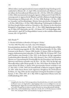 Image of the Page - 258 - in Die effektiven Konsuln Österreich(-Ungarns) von 1825-1918 - Ihre Ausbildung, Arbeitsverhältnisse und Biografien