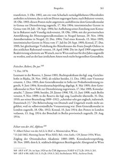 Image of the Page - 261 - in Die effektiven Konsuln Österreich(-Ungarns) von 1825-1918 - Ihre Ausbildung, Arbeitsverhältnisse und Biografien