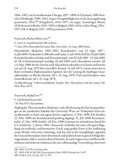 Image of the Page - 276 - in Die effektiven Konsuln Österreich(-Ungarns) von 1825-1918 - Ihre Ausbildung, Arbeitsverhältnisse und Biografien
