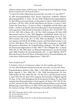 Image of the Page - 288 - in Die effektiven Konsuln Österreich(-Ungarns) von 1825-1918 - Ihre Ausbildung, Arbeitsverhältnisse und Biografien