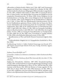 Image of the Page - 302 - in Die effektiven Konsuln Österreich(-Ungarns) von 1825-1918 - Ihre Ausbildung, Arbeitsverhältnisse und Biografien