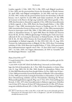 Image of the Page - 306 - in Die effektiven Konsuln Österreich(-Ungarns) von 1825-1918 - Ihre Ausbildung, Arbeitsverhältnisse und Biografien