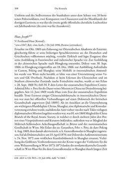Image of the Page - 308 - in Die effektiven Konsuln Österreich(-Ungarns) von 1825-1918 - Ihre Ausbildung, Arbeitsverhältnisse und Biografien