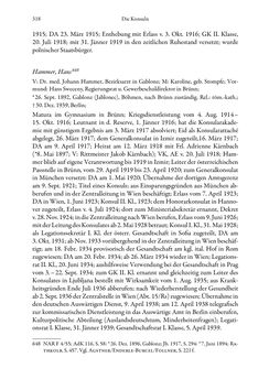 Image of the Page - 318 - in Die effektiven Konsuln Österreich(-Ungarns) von 1825-1918 - Ihre Ausbildung, Arbeitsverhältnisse und Biografien