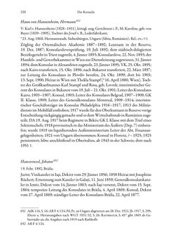 Bild der Seite - 320 - in Die effektiven Konsuln Österreich(-Ungarns) von 1825-1918 - Ihre Ausbildung, Arbeitsverhältnisse und Biografien