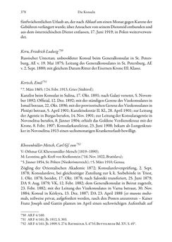 Image of the Page - 378 - in Die effektiven Konsuln Österreich(-Ungarns) von 1825-1918 - Ihre Ausbildung, Arbeitsverhältnisse und Biografien
