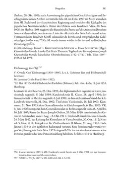 Image of the Page - 381 - in Die effektiven Konsuln Österreich(-Ungarns) von 1825-1918 - Ihre Ausbildung, Arbeitsverhältnisse und Biografien