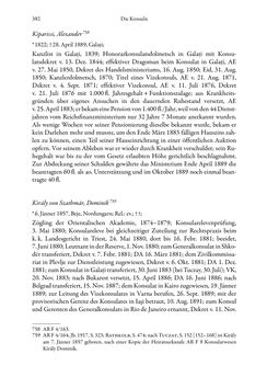 Image of the Page - 382 - in Die effektiven Konsuln Österreich(-Ungarns) von 1825-1918 - Ihre Ausbildung, Arbeitsverhältnisse und Biografien