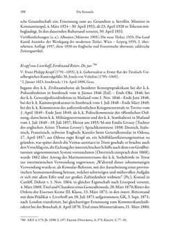Image of the Page - 398 - in Die effektiven Konsuln Österreich(-Ungarns) von 1825-1918 - Ihre Ausbildung, Arbeitsverhältnisse und Biografien