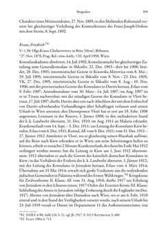 Image of the Page - 399 - in Die effektiven Konsuln Österreich(-Ungarns) von 1825-1918 - Ihre Ausbildung, Arbeitsverhältnisse und Biografien