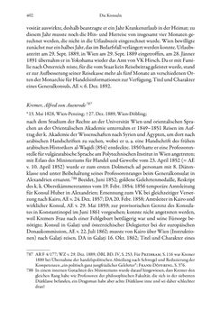 Image of the Page - 402 - in Die effektiven Konsuln Österreich(-Ungarns) von 1825-1918 - Ihre Ausbildung, Arbeitsverhältnisse und Biografien