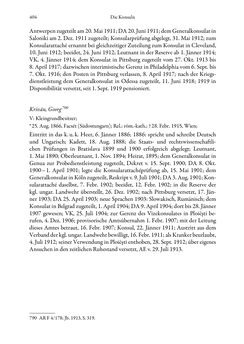 Image of the Page - 404 - in Die effektiven Konsuln Österreich(-Ungarns) von 1825-1918 - Ihre Ausbildung, Arbeitsverhältnisse und Biografien