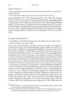 Image of the Page - 406 - in Die effektiven Konsuln Österreich(-Ungarns) von 1825-1918 - Ihre Ausbildung, Arbeitsverhältnisse und Biografien