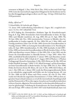 Image of the Page - 409 - in Die effektiven Konsuln Österreich(-Ungarns) von 1825-1918 - Ihre Ausbildung, Arbeitsverhältnisse und Biografien