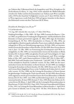 Image of the Page - 415 - in Die effektiven Konsuln Österreich(-Ungarns) von 1825-1918 - Ihre Ausbildung, Arbeitsverhältnisse und Biografien