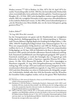Image of the Page - 420 - in Die effektiven Konsuln Österreich(-Ungarns) von 1825-1918 - Ihre Ausbildung, Arbeitsverhältnisse und Biografien