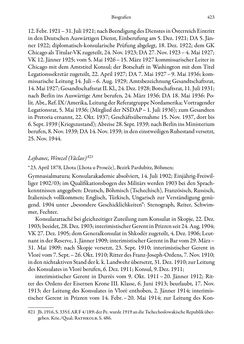 Image of the Page - 423 - in Die effektiven Konsuln Österreich(-Ungarns) von 1825-1918 - Ihre Ausbildung, Arbeitsverhältnisse und Biografien