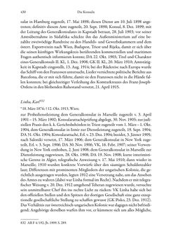 Image of the Page - 430 - in Die effektiven Konsuln Österreich(-Ungarns) von 1825-1918 - Ihre Ausbildung, Arbeitsverhältnisse und Biografien