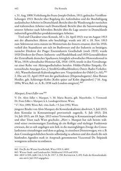 Bild der Seite - 442 - in Die effektiven Konsuln Österreich(-Ungarns) von 1825-1918 - Ihre Ausbildung, Arbeitsverhältnisse und Biografien
