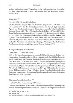 Image of the Page - 444 - in Die effektiven Konsuln Österreich(-Ungarns) von 1825-1918 - Ihre Ausbildung, Arbeitsverhältnisse und Biografien