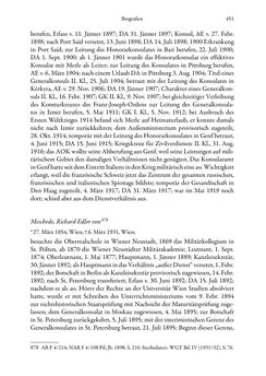 Image of the Page - 451 - in Die effektiven Konsuln Österreich(-Ungarns) von 1825-1918 - Ihre Ausbildung, Arbeitsverhältnisse und Biografien