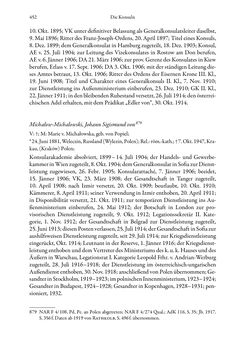 Image of the Page - 452 - in Die effektiven Konsuln Österreich(-Ungarns) von 1825-1918 - Ihre Ausbildung, Arbeitsverhältnisse und Biografien