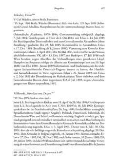 Image of the Page - 457 - in Die effektiven Konsuln Österreich(-Ungarns) von 1825-1918 - Ihre Ausbildung, Arbeitsverhältnisse und Biografien