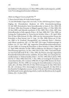 Image of the Page - 460 - in Die effektiven Konsuln Österreich(-Ungarns) von 1825-1918 - Ihre Ausbildung, Arbeitsverhältnisse und Biografien