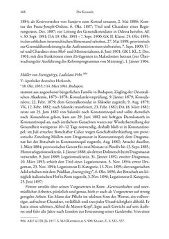 Image of the Page - 468 - in Die effektiven Konsuln Österreich(-Ungarns) von 1825-1918 - Ihre Ausbildung, Arbeitsverhältnisse und Biografien