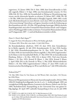 Image of the Page - 473 - in Die effektiven Konsuln Österreich(-Ungarns) von 1825-1918 - Ihre Ausbildung, Arbeitsverhältnisse und Biografien