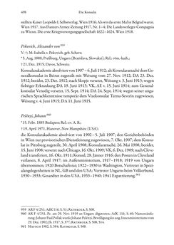 Image of the Page - 498 - in Die effektiven Konsuln Österreich(-Ungarns) von 1825-1918 - Ihre Ausbildung, Arbeitsverhältnisse und Biografien