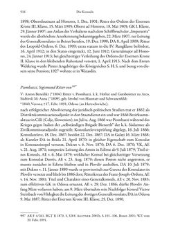 Image of the Page - 516 - in Die effektiven Konsuln Österreich(-Ungarns) von 1825-1918 - Ihre Ausbildung, Arbeitsverhältnisse und Biografien