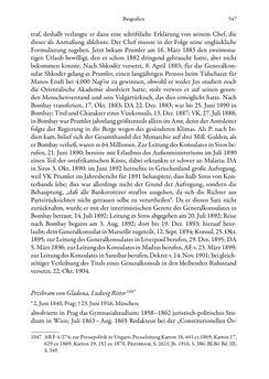 Bild der Seite - 547 - in Die effektiven Konsuln Österreich(-Ungarns) von 1825-1918 - Ihre Ausbildung, Arbeitsverhältnisse und Biografien