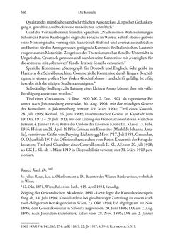 Image of the Page - 556 - in Die effektiven Konsuln Österreich(-Ungarns) von 1825-1918 - Ihre Ausbildung, Arbeitsverhältnisse und Biografien
