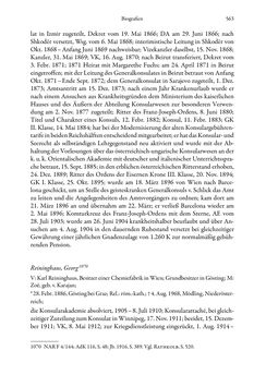 Image of the Page - 563 - in Die effektiven Konsuln Österreich(-Ungarns) von 1825-1918 - Ihre Ausbildung, Arbeitsverhältnisse und Biografien