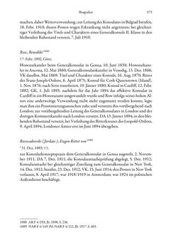 Bild der Seite - 575 - in Die effektiven Konsuln Österreich(-Ungarns) von 1825-1918 - Ihre Ausbildung, Arbeitsverhältnisse und Biografien