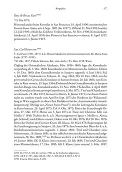 Bild der Seite - 577 - in Die effektiven Konsuln Österreich(-Ungarns) von 1825-1918 - Ihre Ausbildung, Arbeitsverhältnisse und Biografien