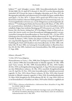 Image of the Page - 582 - in Die effektiven Konsuln Österreich(-Ungarns) von 1825-1918 - Ihre Ausbildung, Arbeitsverhältnisse und Biografien